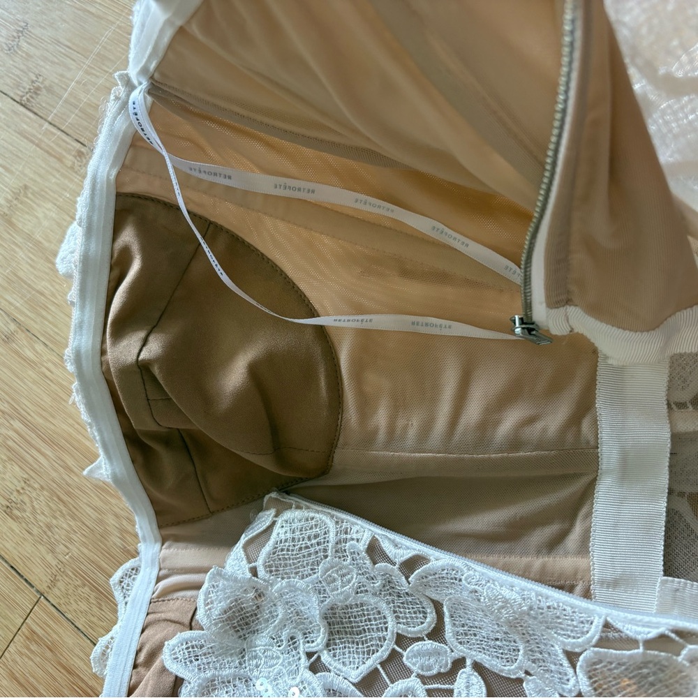 Retrofete Alira Sequin Lace Strapless
Mini Dress - Picture 7 of 9